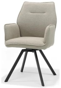 Eetkamerstoel - Tina - stof Teddy grijs