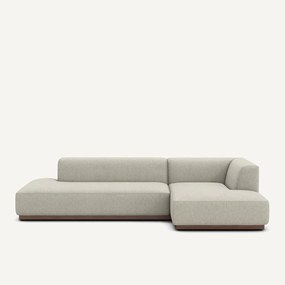 Rechte open hoekbank in tweed, JACOPO