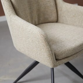Eetkamerstoel Met Ronde Rug Zandkleur