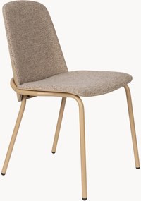 Gestoffeerde stoelen Clip met metalen poten, 2-delig