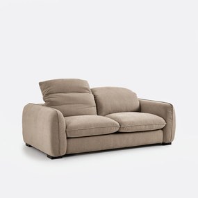 3-zits slaapbank in gemêleerd polyester, met hoofdsteunen, ISLA