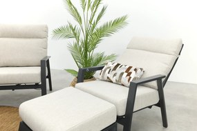 Lagos/Mindo stoel-bank loungeset 5-delig verstelbaar - Antraciet