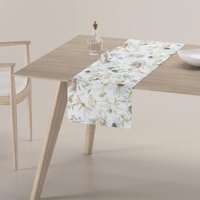 Dekoria Rechthoekige tafelloper, wit-beige, 40 x 130 cm