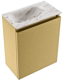 Mondiaz Ture DLux toiletmeubel 40cm oro met wastafel glace links zonder kraangat