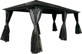 Modern tuinhuis Santiago 3x6m met klamboe Garden Point antraciet