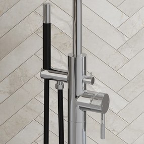 Saniclear Talpa Curved Pro vrijstaande badkraan chroom