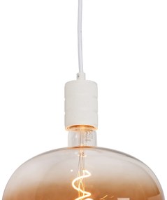 1-fase railsysteem met 3 Spot / Opbouwspot / Plafondspots en hanglampen wit - Cavalux Jeana Modern Minimalistisch E27 Binnenverlichting Lamp