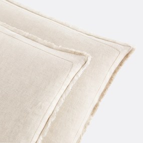 Kussensloop in gewassen linnen, laddersteek, Linot