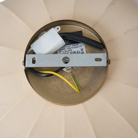 Japandi plafondlamp goud met beige kap - Pluni