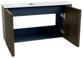 Mondiaz Joya 80cm toiletmeubel ronding rechts shadow met wastafel faye links zonder kraangat talc