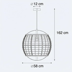 Oosterse Hanglamp Bruin - Pascal Taupe