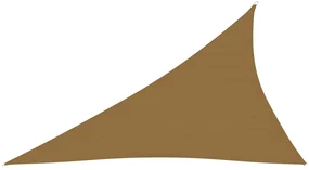 vidaXL Zonnezeil 160 g/m² 4x5x6,8 m HDPE taupe