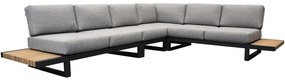 Ravenna platform hoek loungeset 4 delig antraciet aluminium