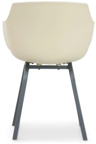 Tuinset 4 personen 180 cm Kunststof Taupe Lifestyle Garden Furniture Salina/Mateo