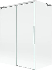 Mexen Rox L badwand 2-delig verschuifbaar 120 + 70 x 150 cm, transparant, chroom - 8C9L-120-070-01-00