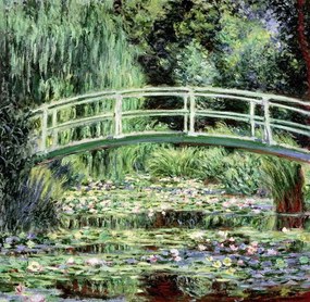 Claude Monet - Kunstreproductie Waterlelie vijver, (40 x 40 cm)