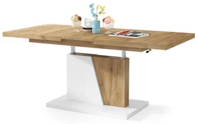 Mazzoni GRAND NOIR gouden eiken / zwart, uitschuifbare tafel