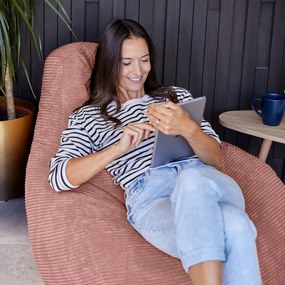 Cloudy Cord Zitzak Stoel - Roze