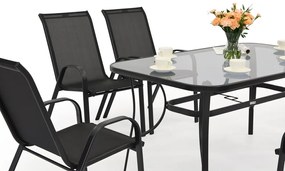 Tuintafel Modena zwart voor 6 personen Garden Point