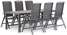Tuinset 6 personen 217 cm Aluminium Grijs Lifestyle Garden Furniture Tirana/Young