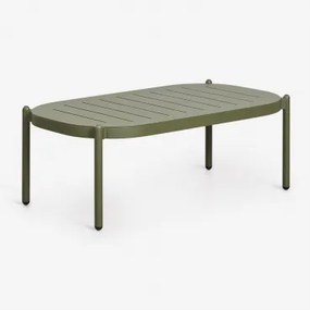 Rectangulaire Tuintafel 95x55 Cm Van Duroli Aluminium Groen – Intens Olijf - Sklum