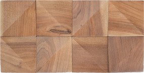 Houten Mozaïekpaneel | Slim Walnoot | 20×40 cm | Hout | Tegel