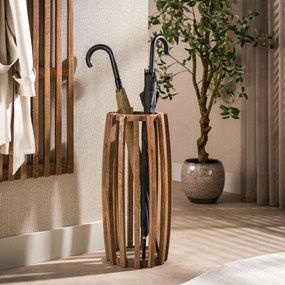 Houten Paraplubak Met Open Lattendesign