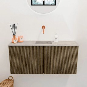 Mondiaz Joya DLux 90cm toiletmeubel dusk met wastafel faye midden zonder kraangat glace