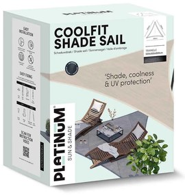 Platinum Coolfit schaduwdoek driehoek 5.0x5.0x5.0m - Zand