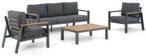 Stoel en Bank Loungeset Aluminium/polywood Grijs 5 personen Domani Furniture Roseto