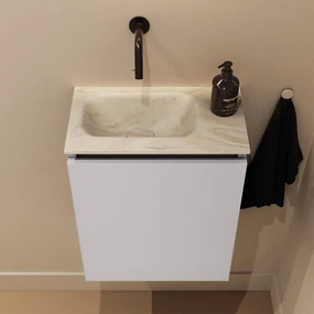 Mondiaz Ture DLux toiletmeubel 40cm cale met wastafel ostra links zonder kraangat