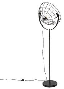 Industriële vloerlamp zwart 50 cm verstelbaar - Hanze