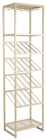 Zuiver Cantor S Beige Wijnrek Metaal - 48x35x180cm.