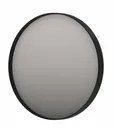 INK SP17 spiegel - 80x4x80cm rond in stalen kader incl indir LED - verwarming - color changing - dimbaar en schakelaar - geborsteld metal black 8409462