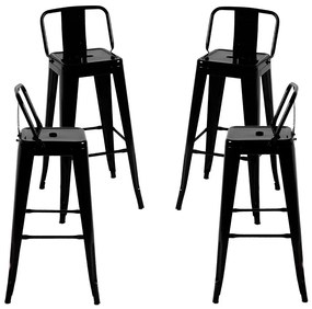 Set 4 Krukken Torix Rugleuning