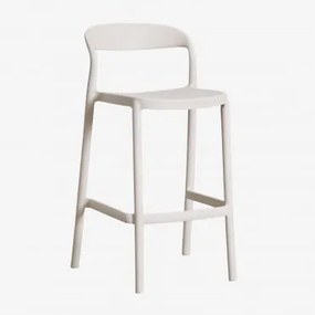 Set Van 2 Stapelbare Hoge Tuinkrukken Van Polypropyleen Brenza Steen Wit & ↑65 Cm - Sklum