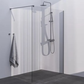 BRAUER Season Inloopdouche - helder glas - 140x200cm - geborsteld RVS GS-SEIC1H140200NG