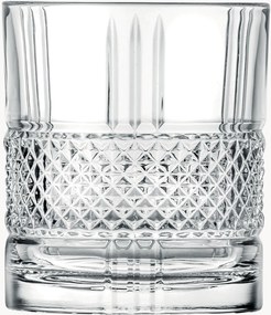 Kristallen whiskyglazen Brillante met reliëfpatroon, set van 6