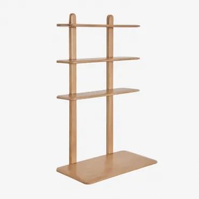 Bureau Met Houten Boekenplank Veleta Mangohout & ↔︎ 80 Cm - Sklum