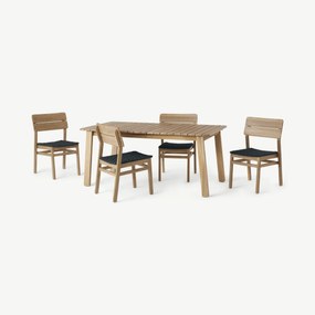 The Outsider Tuintafel Dining set - Javea - Tafel + 4 stoelen - Acaciahout/Rope - The Outsider