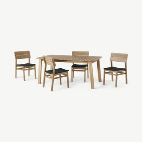 The Outsider Tuintafel Dining set - Javea - Tafel + 4 stoelen - Acaciahout/Rope - The Outsider