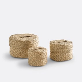Set van 3 gevlochten mandjes, Kotak