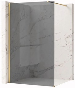 Walk-in douchewand Rea Flexi Grey / Brush Gold 90