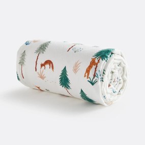 Hoeslaken voor kinderen, flanel, omslag 25 cm, dierenprint, GRIZZLY