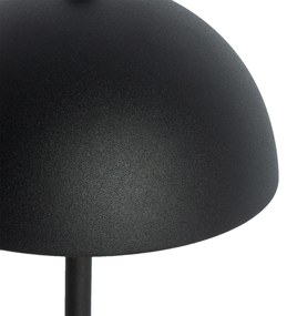 LED Buiten tafellamp mushroom zwart oplaadbaar 3-staps dimbaar - Keira Modern IP44 Buitenverlichting rond Lamp