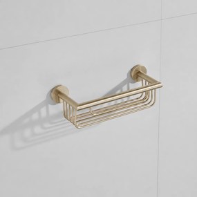 Saniclear Brass shampoo houder / doucherek 30cm geborsteld messing mat goud