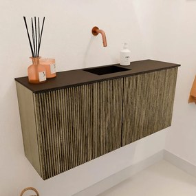Mondiaz Joya 90cm toiletmeubel dusk met wastafel faye midden zonder kraangat urban