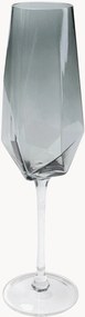 Handgemaakte champagneglazen Diamond, 4-delig