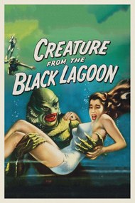 Kunstdruk Creature from the Black Lagoon (Vintage Cinema / Retro Movie Theatre Poster / Horror & Sci-Fi), (26.7 x 40 cm)