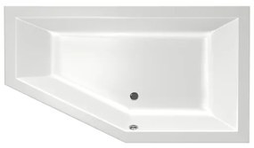 Xenz Society Hoekbad - 160x90x53 - afvoer Midden - Rechts - acryl - wit 6882-01